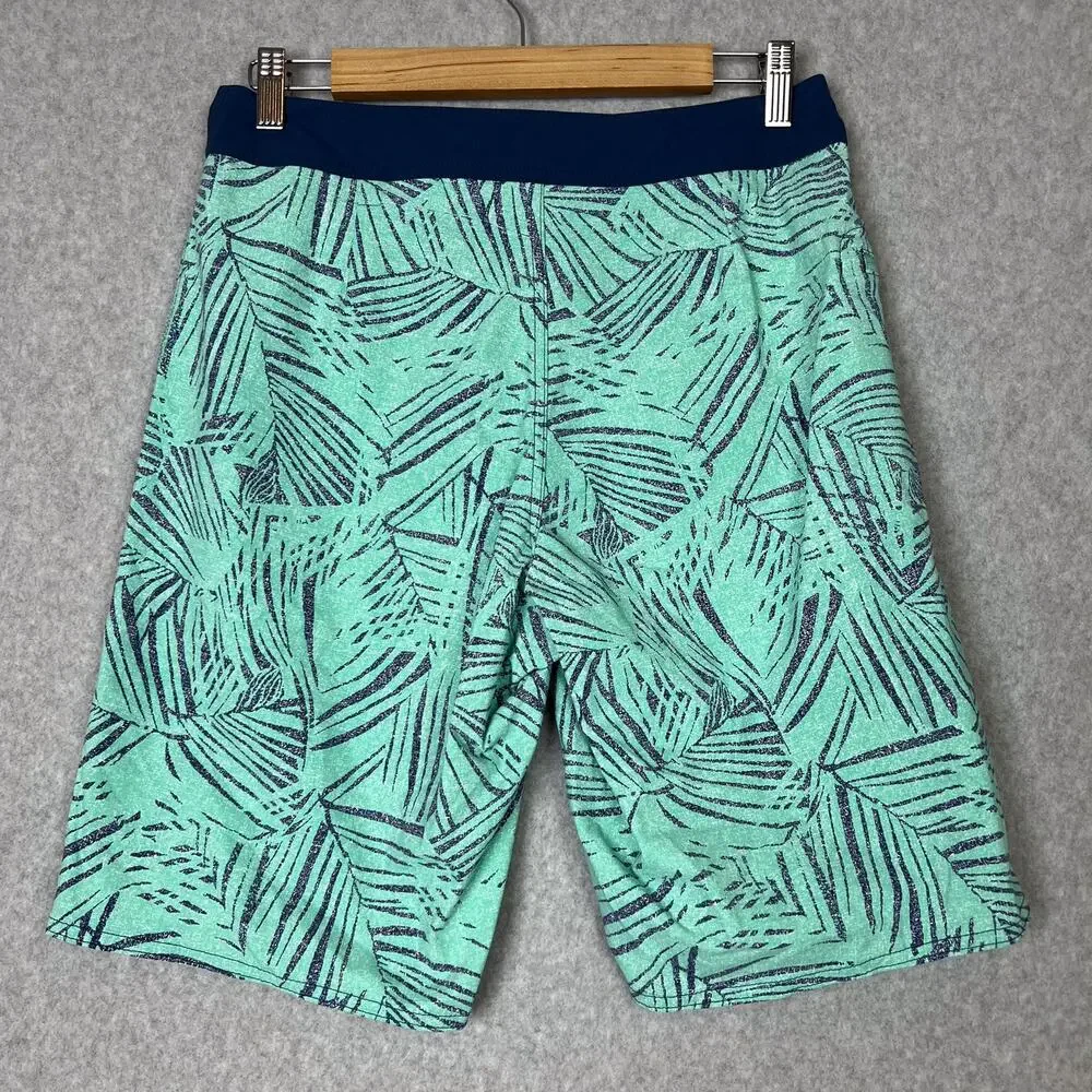 Patagonia Board Shorts Men's Size 30 Rain Fern Green Stretch Wavefarer 21